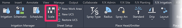 F/X Irrigation ribbon, Scale option