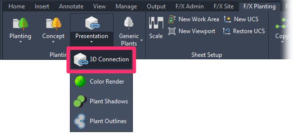 F/X Planting ribbon, 3D Connection flyout