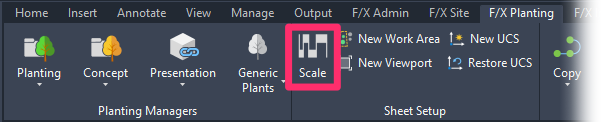 F/X Planting ribbon, Scale option