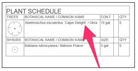 Schedule Text Text Style