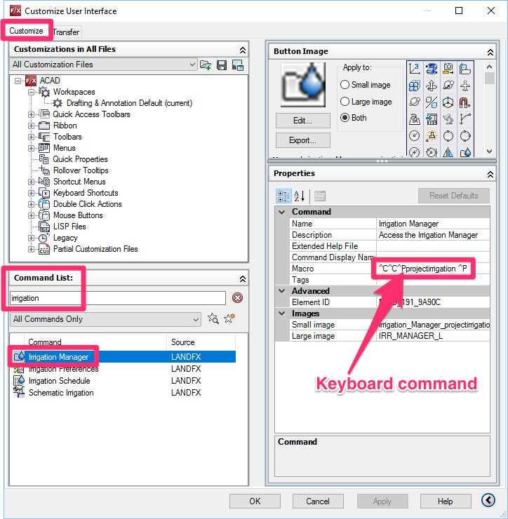 autocad 2019 program keyboard assign keys