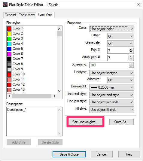 autocad plot style file location