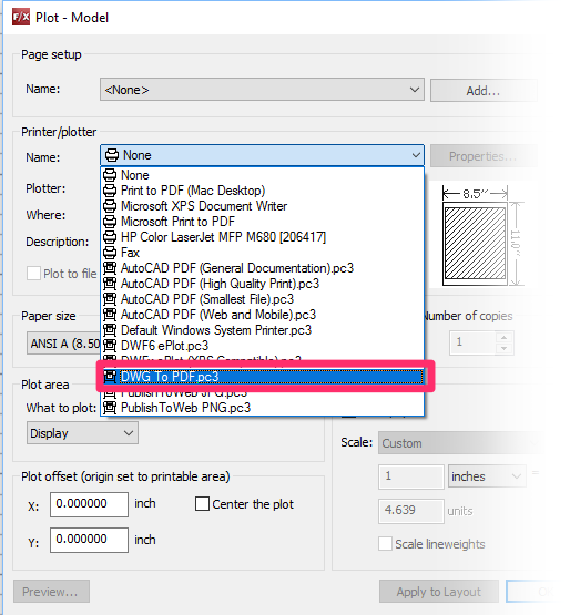 how to save autocad drawing as pdf