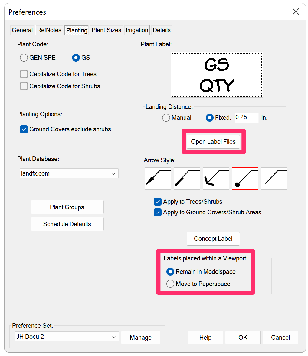 Labels Placed Within a Viewport section