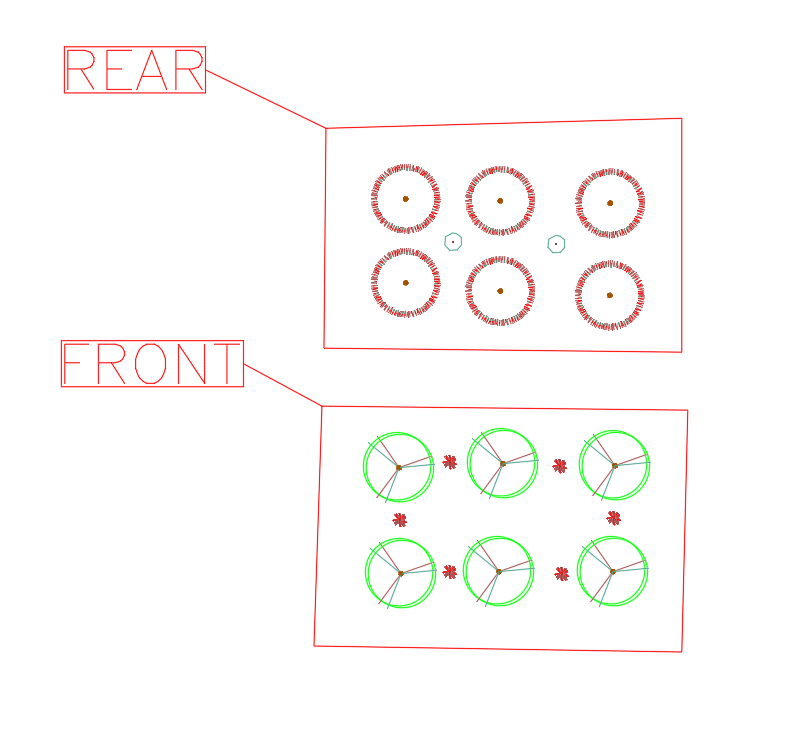 Example of Work Areas in a drawing