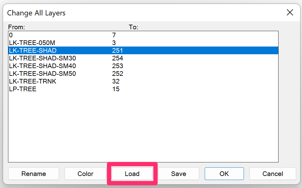 Loading an LCF file