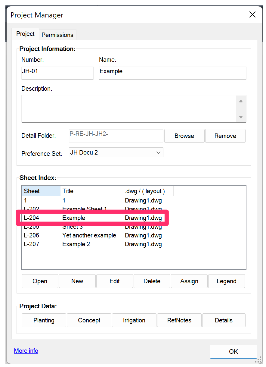 New sheet listed in Sheet Index