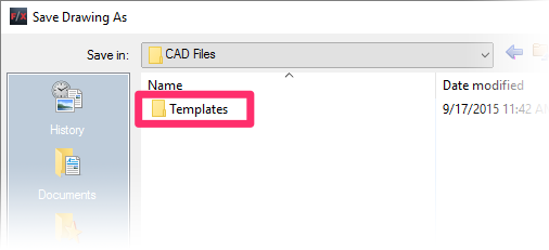 Tamplates folder for template backups