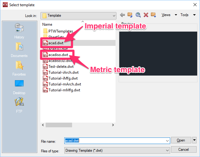 dwt file autocad