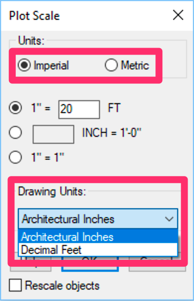 change units in autocad