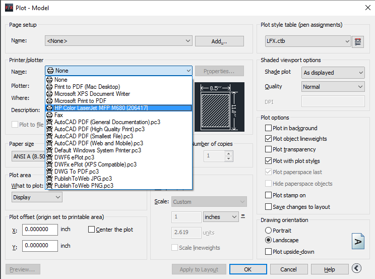 import pc3 file autocad