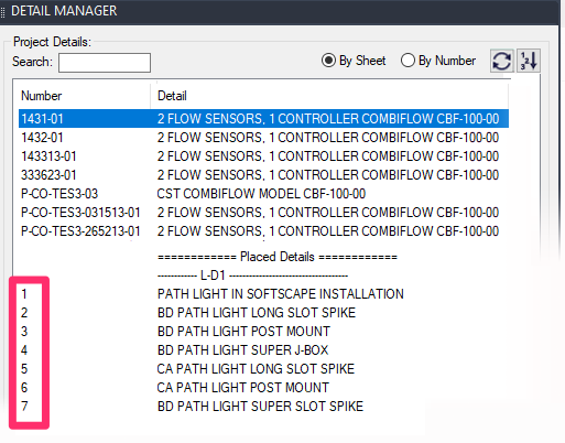 Details renumbered correctly in Detail Manager