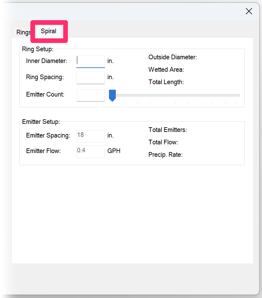 Spiral option for drip rings