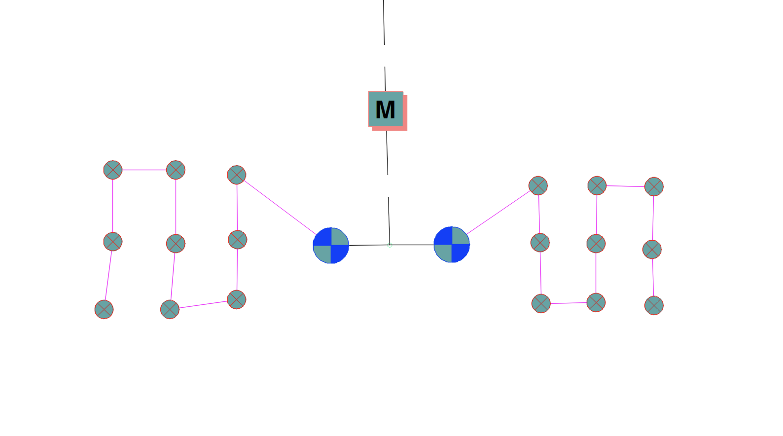 Portion of an irrigation plan prior to highlighting the mainline