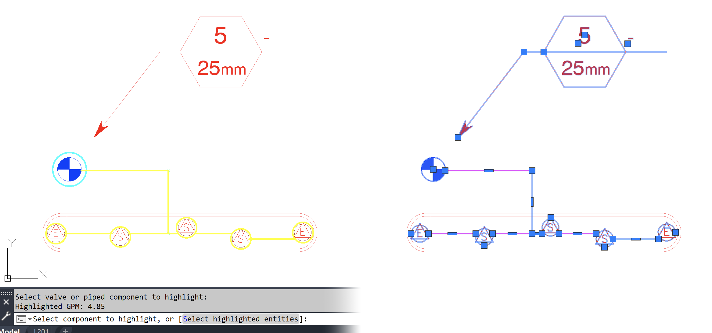 Select highlighted entities