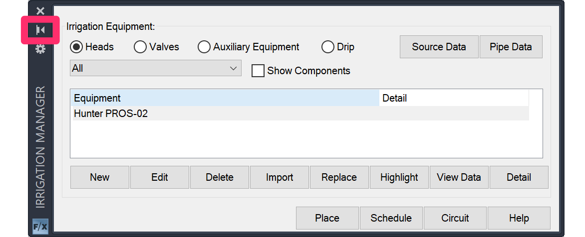 Autohiding a palette