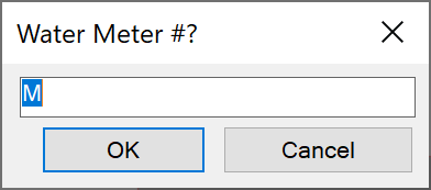 Water meter number
