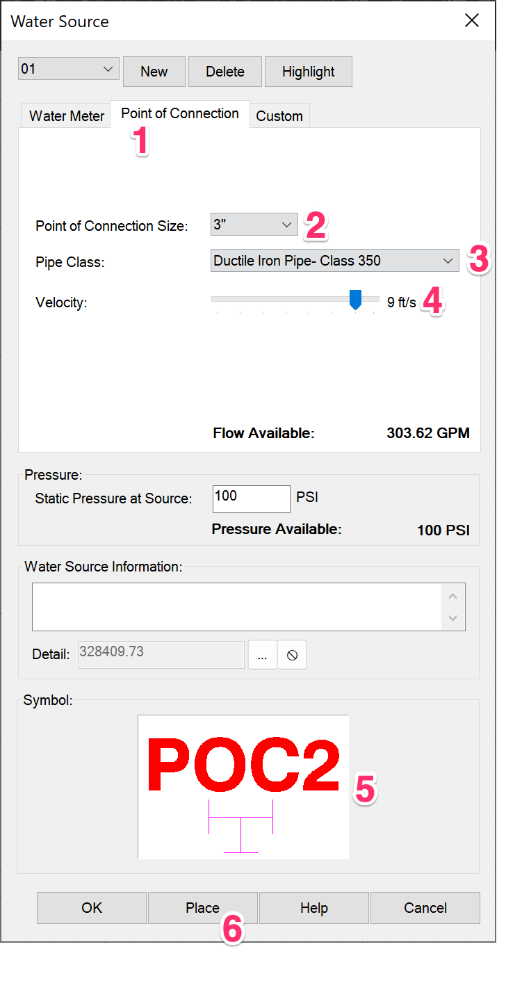 Configuring a point of connection, overview