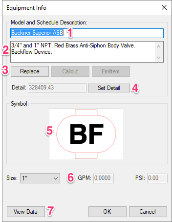 Edit Equipment dialog box