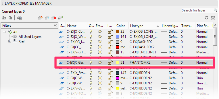 Layer Properties Manager