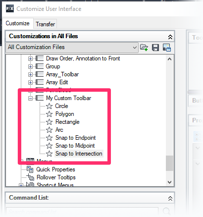 autocad 2016 how to show toolbars