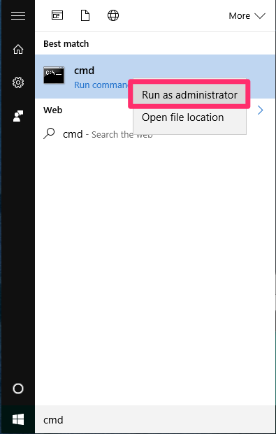 Run as administrator