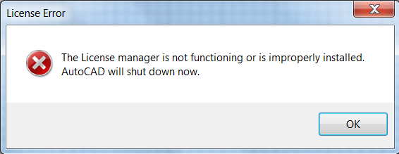 Licence Manager Error