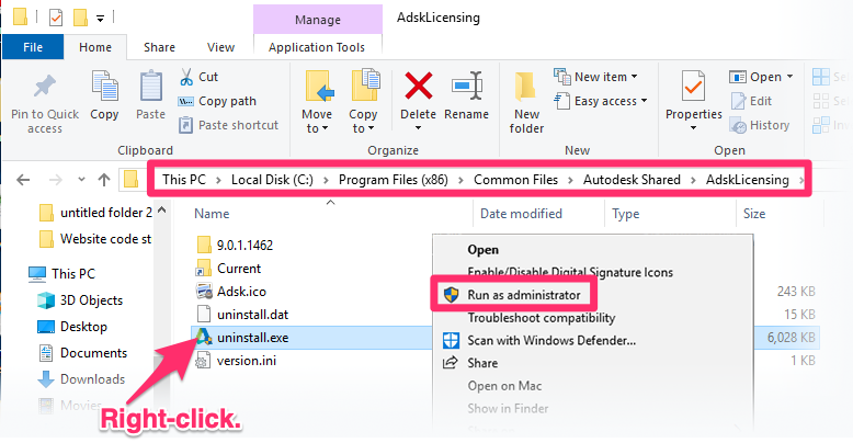 autodesk uninstall tool location