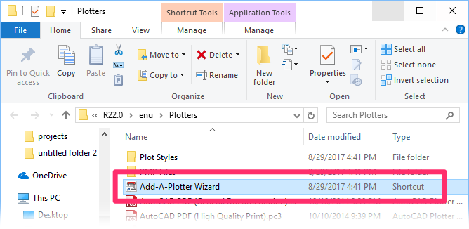 2014 autocad plot style table location