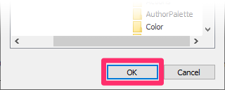 Click ok in the actions folder