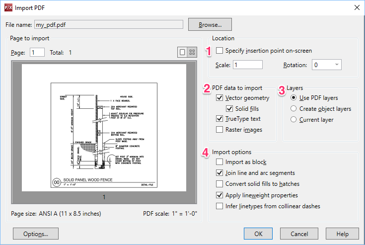 draftsight import pdf