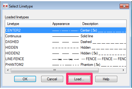 linetypes for autocad