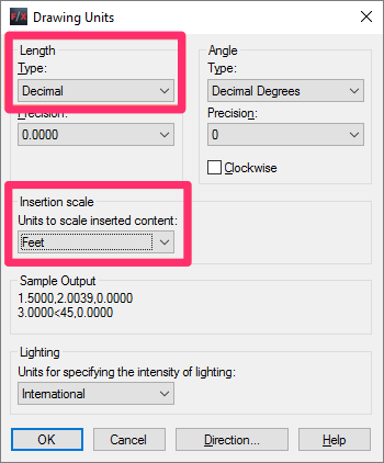 autocad for mac draw in inches