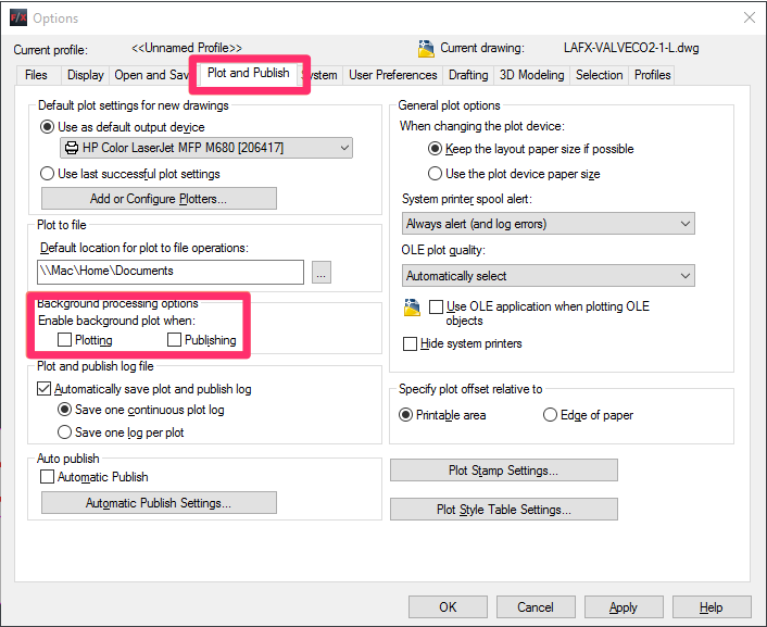 print autocad drawing for mac issues