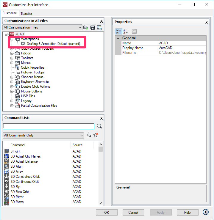 Autocad lisp export layers