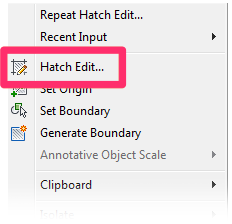 Hatch Editor menu option