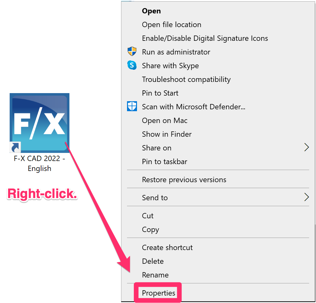 Open AutoCAD or F/X CAD With Hardware Acceleration Disabled