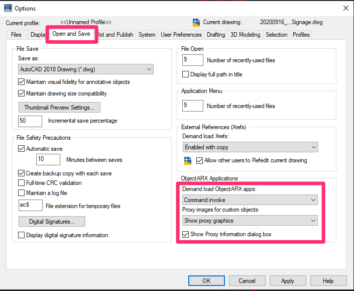 cannot find specified drawing file autocad