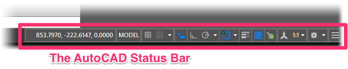 AutoCAD Status Bar