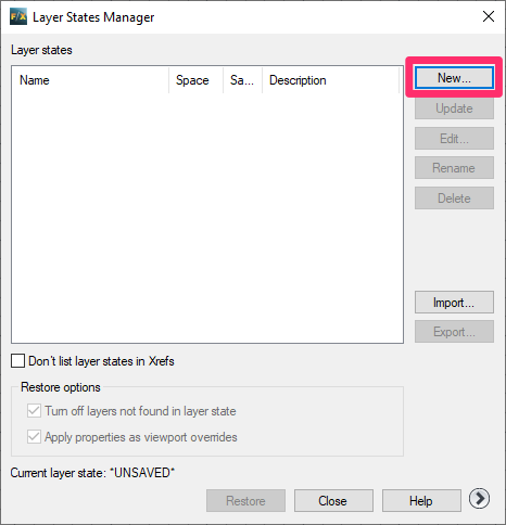 importing a layer state manager file autocad