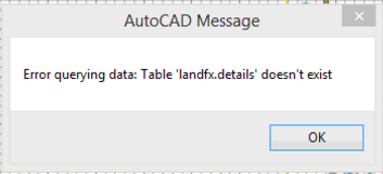 Error querying data: Table 'landfx.details' doesn't exist