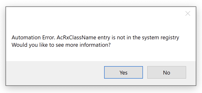 Error message