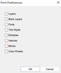 Print Preferences dialog box