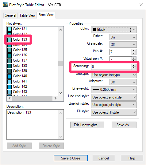 Color 122 will not plot as transparent