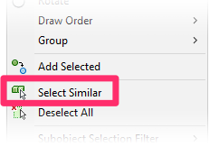 Select Similar menu option