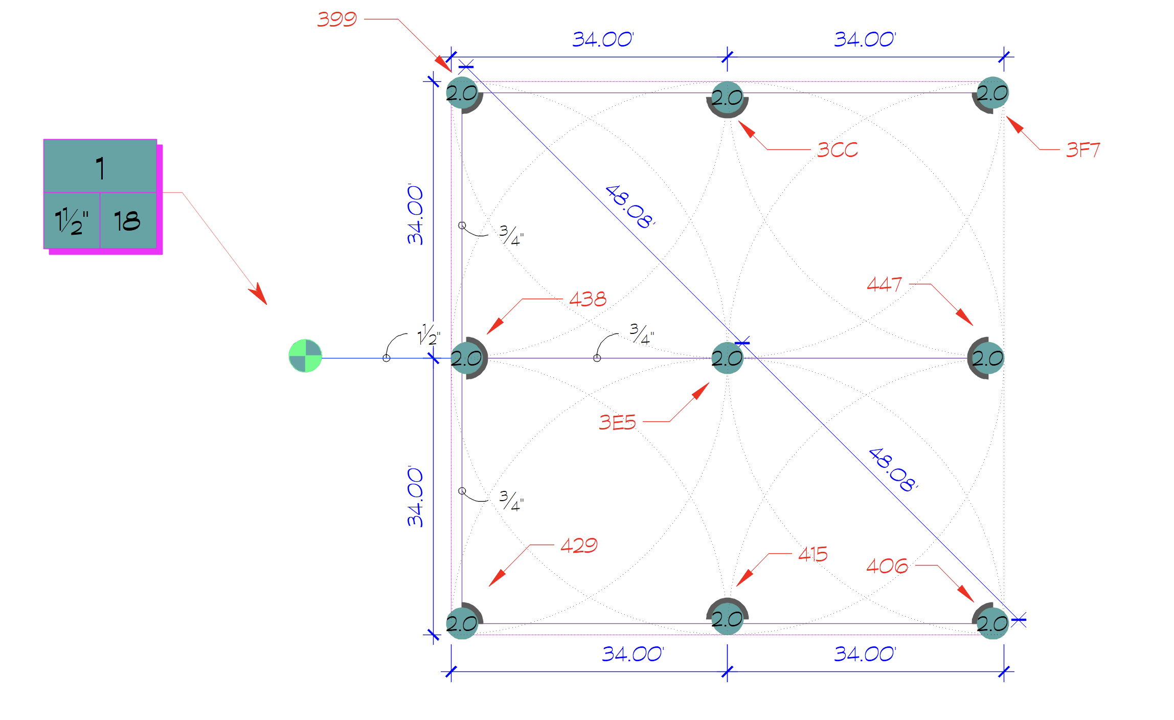 Selecting rotors and placing a leader with text containing a rotor's label