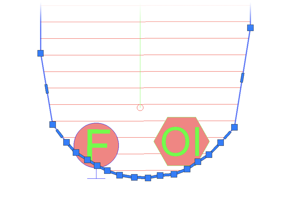 Drip area boundary corrected