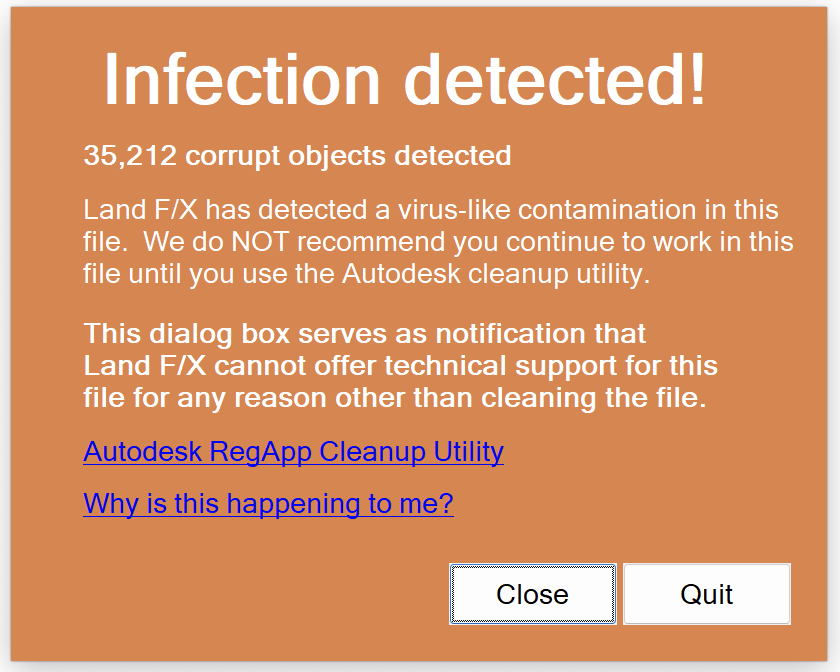 Infection Detected! error