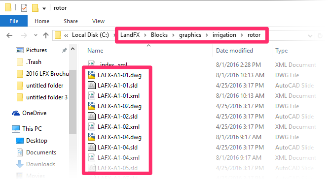 Deleting all files beginning with LAFX in the andFX/Blocks/Graphics/Irrigation/Rotor folder