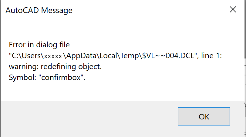 Error in dialog file